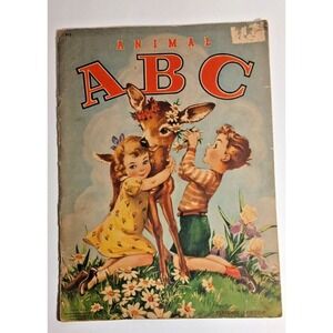 1945 Animal ABC Children's Book Paperback Florence Winship Whitman